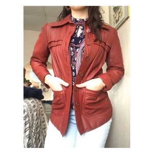 Genuine Red Leather Jacket